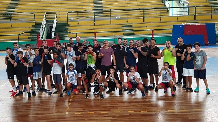 i ragazzi dell'accademia pugilistica 1923 con gli atleti della Repubblica Ceca