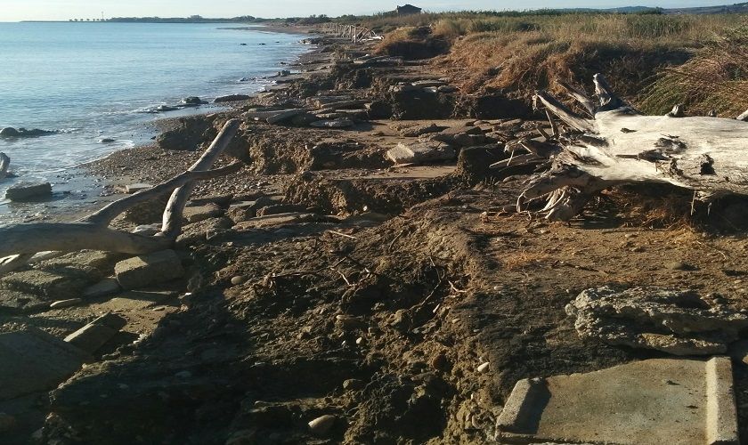 erosione della spiaggia della sentina