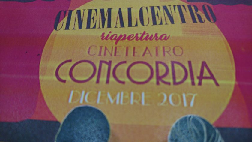 locandina del cinema al teatro concordia