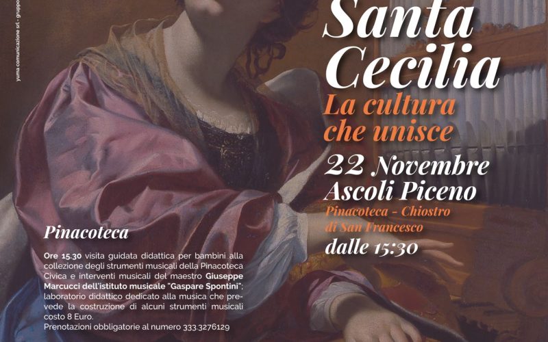 Santa Cecilia celebrata tra musica e arte, ecco gli appuntamenti di sabato tra Pinacoteca e chiostro di San Francesco