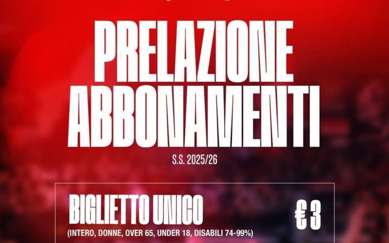 Samb-Ascoli, prelazione per gli abbonati fino a sabato 28 febbraio
