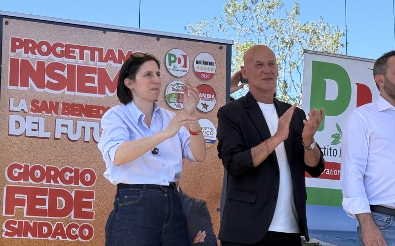 Elezioni, Elly Schlein a San Benedetto per sostenere Fede: “Con noi San Benedetto sarà una città migliore”