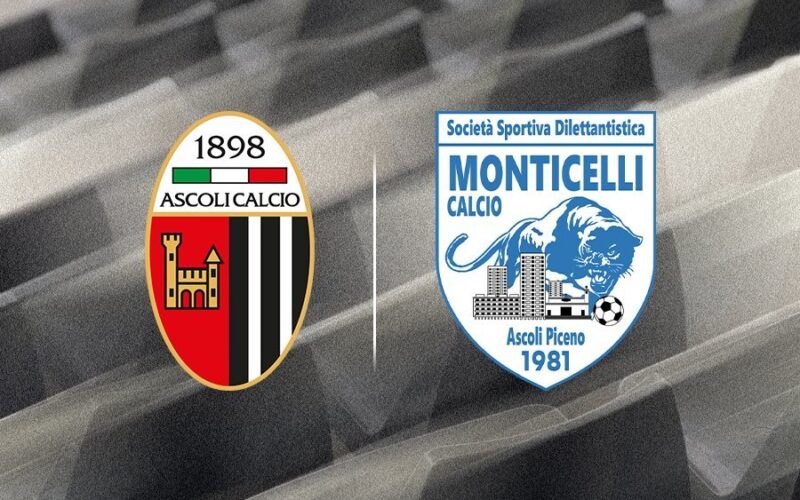 Ascoli Calcio, siglata la partnership con il Monticelli Calcio