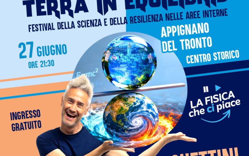 Appignano del Tronto si prepara ad accogliere l’attesissimo arrivo di Vincenzo Schettini. Tutto esaurito per la ‘Fisica che ci piace’ del divulgatore scientifico più seguito d’Italia
