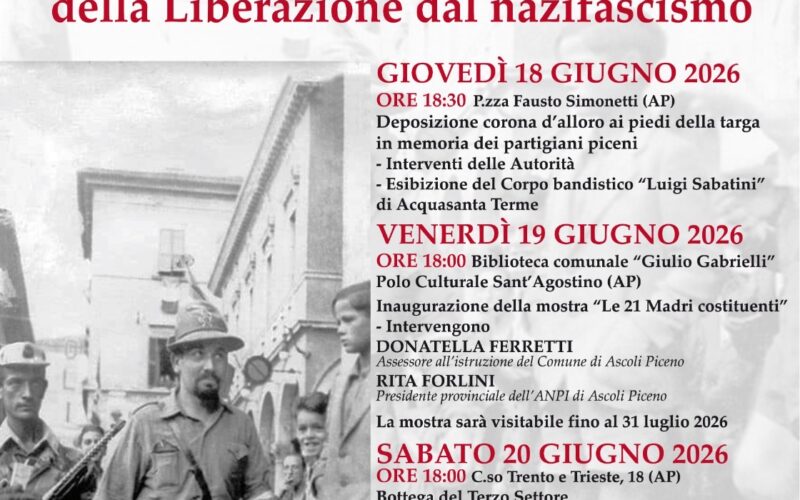 Ascoli Piceno celebra l&rsquo;82&deg; Anniversario della Liberazione dal nazifascismo