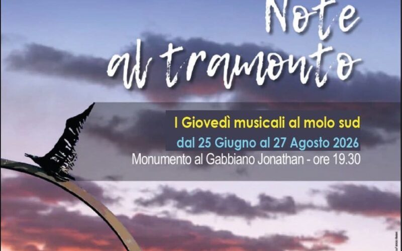 San Benedetto, torna la rassegna musicale ‘Note al Tramonto’: ogni giovedì appuntamento al molo sud. Si parte con il concerto del Trio Blu
