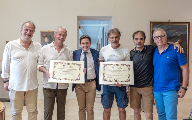 Corsi e allenamenti per giovani calciatori del Piceno, tre pergamene a Giuseppe Dossena, Antonio Dell’Oglio e Moris Carrozzieri