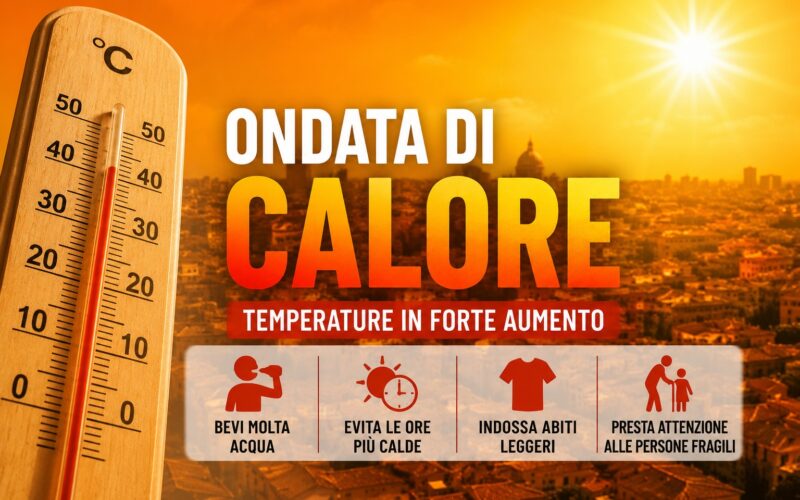 Ondata di calore, domani preoccupante allerta rossa in tutto il territorio Piceno: fino a 39 gradi percepiti. Ecco tutte le raccomandazioni della Protezione Civile