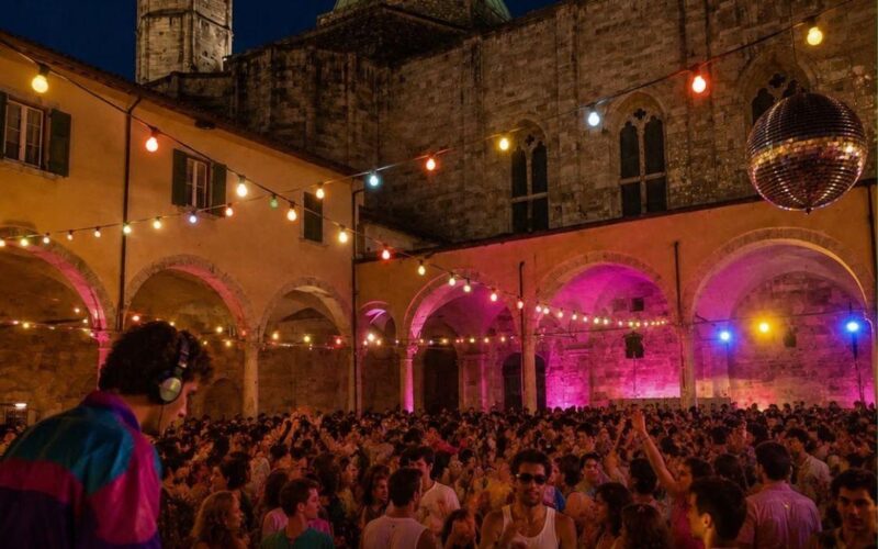 Ascoli Piceno, il chiostro di San Francesco si accende con ‘The Last Dance’: arriva un’intera serata dedicata a musica revival e dj set