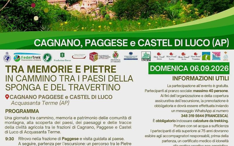 Il Festival itinerante della Laga inizia il mese di settembre nell&rsquo;ascolano: Castel di Luco, Cagnano e Paggese