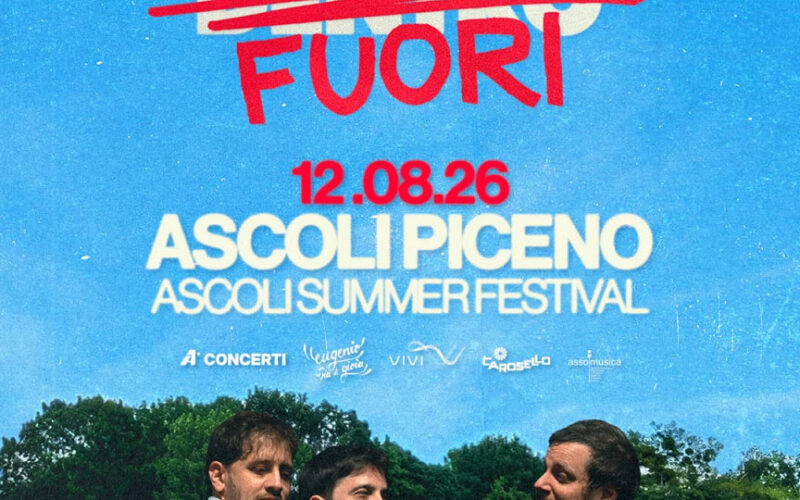Mercoledì 12 agosto in concerto  al Ascoli Summer Festival di Ascoli Piceno il tour estivo di “EUGENIO IN VIA DI GIOIA