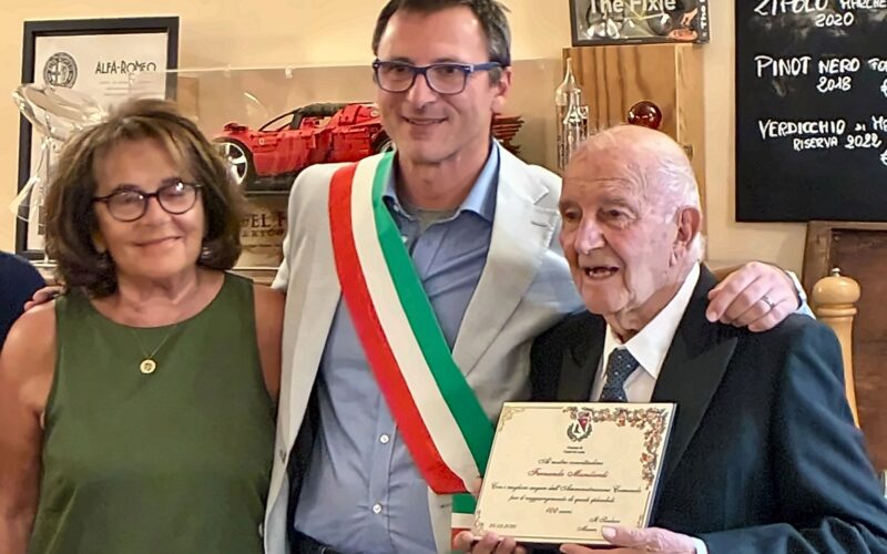 Castel di Lama festeggia i 100 anni di Fernando Manilardi