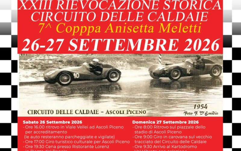 Torna la rievocazione storica &ldquo;Circuito delle Caldaie&rdquo;, nel weekend arrivano auto e moto d&rsquo;epoca da tutta Italia