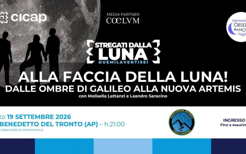 San Benedetto, una serata con gli occhi alla luna: da Galileo alla nuova missione Artemis
