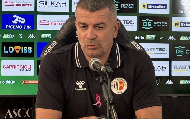 Ascoli, Tomei: “I ragazzi hanno dato tutto, ma bisogna essere più cinici”